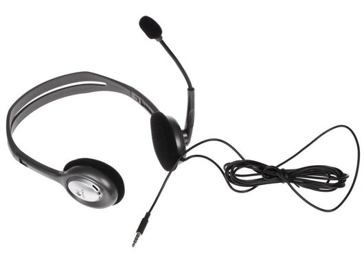 Наушники с микрофоном проводные Logitech Stereo Headset H111 Grey